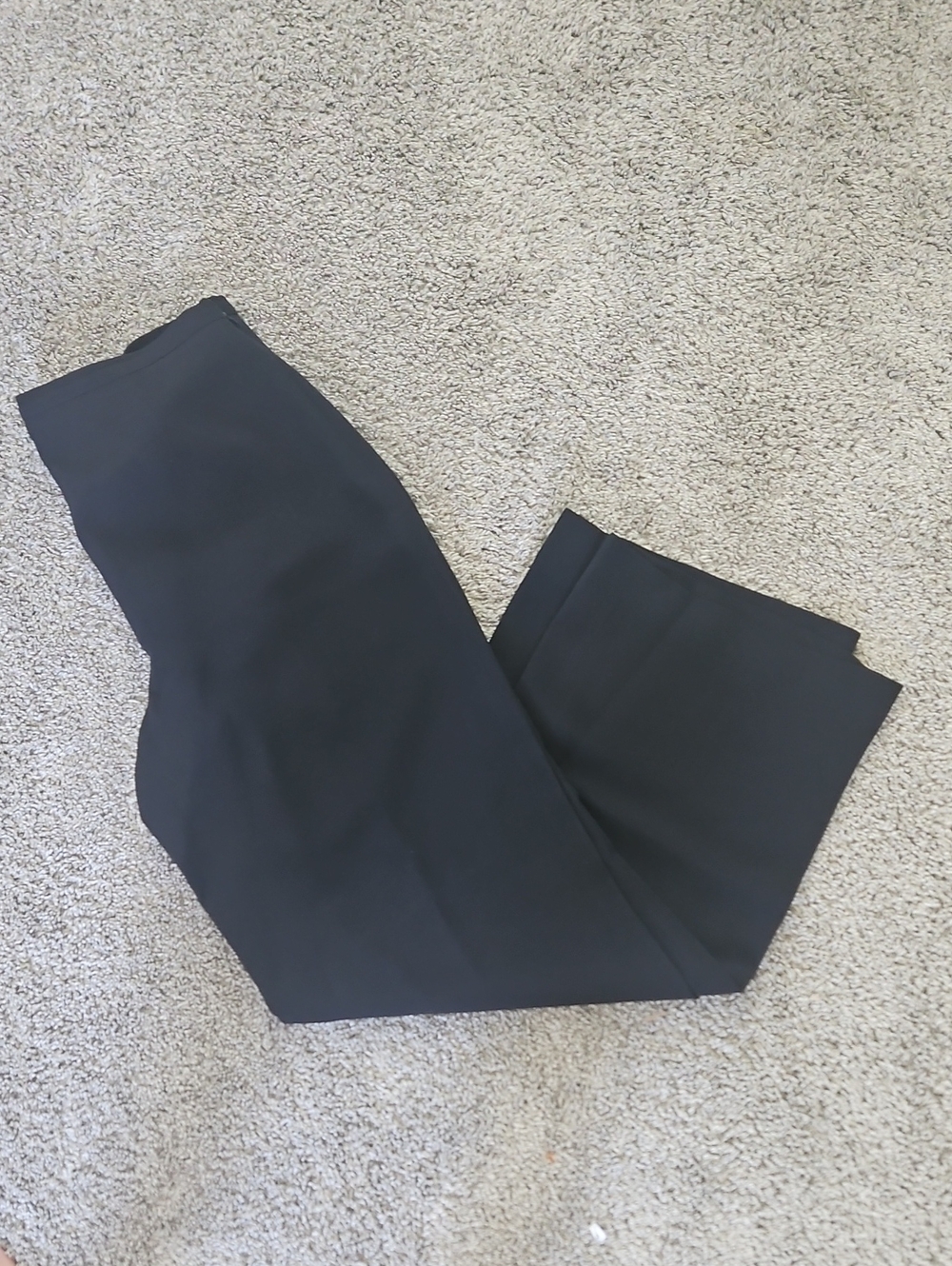 MaxMara Pianoforte Black Tailored Pants Wide Leg 46/L